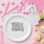 Amerikaanse stedennaambordjes papieren bordje (Feest)