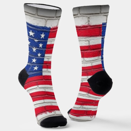 AMERIKAANSE STEEN VLAG SOKKEN (Gebogen)