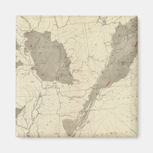 Amerikaanse steenkoolvelden magneet (Voorkant)