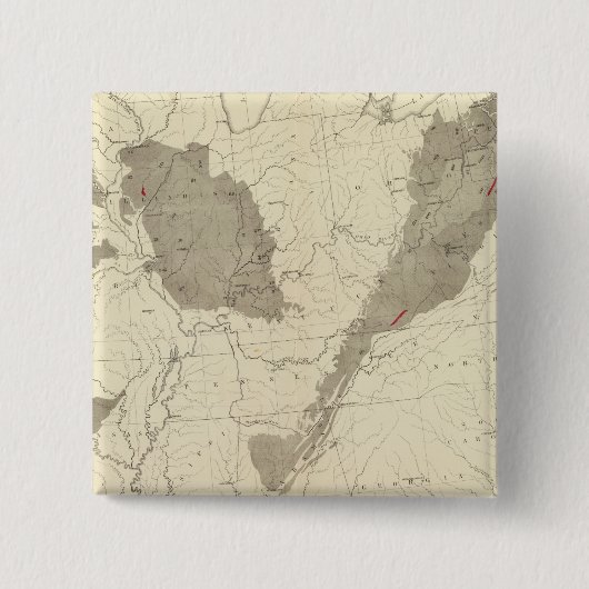 Amerikaanse steenkoolvelden vierkante button 5,1 cm (Voorkant)