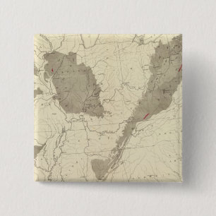 Amerikaanse steenkoolvelden vierkante button 5,1 cm