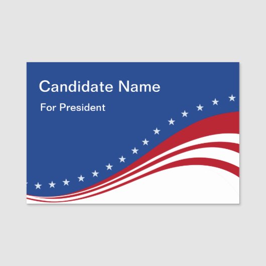 Amerikaanse stembiljettendenamen naamplaatje (Voorkant)