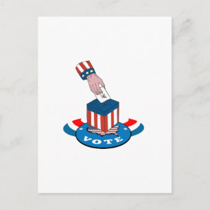 Amerikaanse stembus: Retro Briefkaart