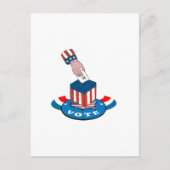 Amerikaanse stembus: Retro Briefkaart (Voorkant)