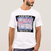 AMERIKAANSE STEMMING BESCHERMT ONZE DEMOCRATIE T-SHIRT (Voorkant)