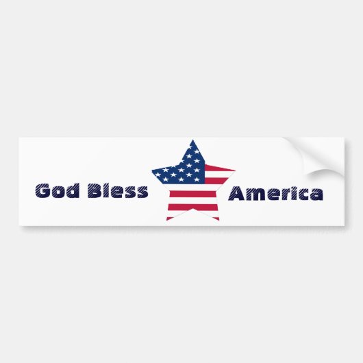 Amerikaanse ster Amerikaanse vlag Bumpersticker (Voorkant)