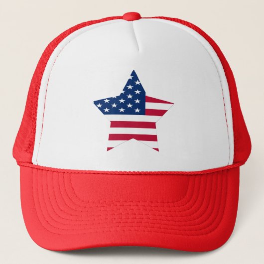 Amerikaanse ster Amerikaanse vlag Trucker Pet (Voorkant)