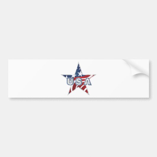 Amerikaanse ster bumpersticker (Voorkant)