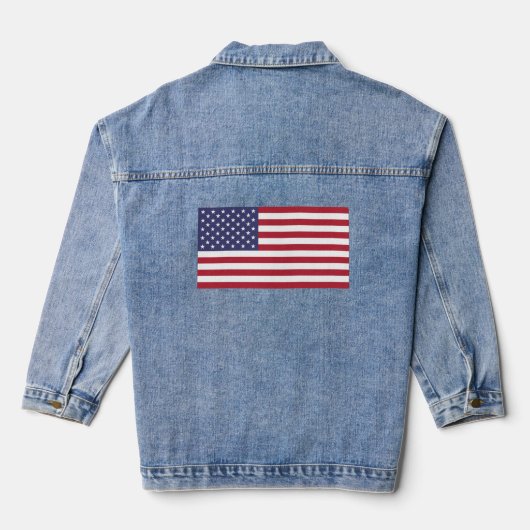 Amerikaanse ster-gepantserde banner denim jacket (Achterkant)