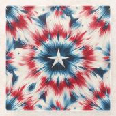 Amerikaanse ster glazen onderzetter (Voorkant)