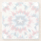 Amerikaanse ster glazen onderzetter (Achterkant)