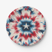Amerikaanse ster papieren bordje (Voorkant)