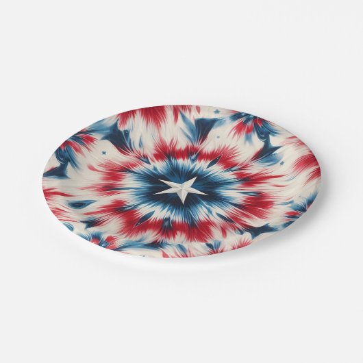 Amerikaanse ster papieren bordje (Gekanteld)