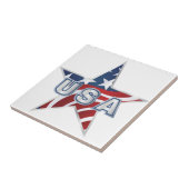 Amerikaanse ster tegeltje (Zijkant)