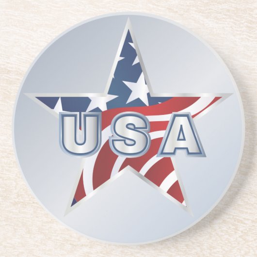 Amerikaanse ster zandsteen onderzetter (Voorkant)