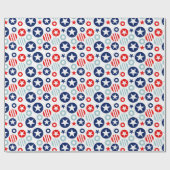 Amerikaanse sterren cadeaupapier (Vlak)