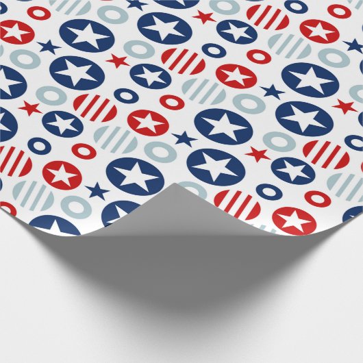 Amerikaanse sterren cadeaupapier (Hoek)