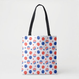 Amerikaanse sterren en cirkels Canvas tas
