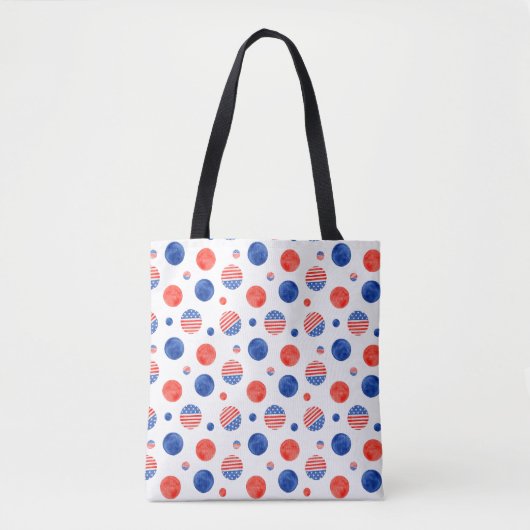 Amerikaanse sterren en cirkels Canvas tas (Voorkant)