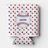 Amerikaanse sterren en honkbal blikjeskoeler (Achterkant)