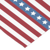 Amerikaanse sterren en rode witte stripjes medium tafelloper (Hoek)