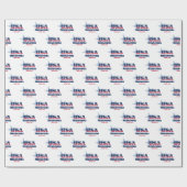 Amerikaanse sterren en strepen cadeaupapier (Vlak)