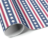 Amerikaanse sterren en strepen cadeaupapier (Rol Hoek)