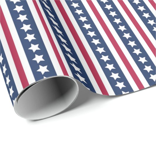 Amerikaanse sterren en strepen cadeaupapier (Rol Hoek)