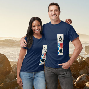 Amerikaanse sterren en strepen grafisch t-shirt