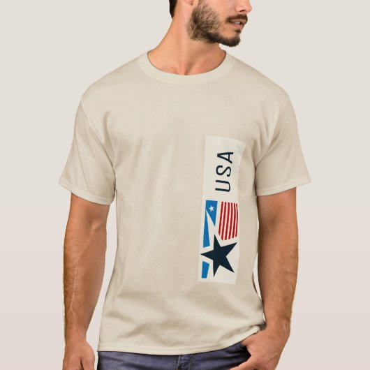 Amerikaanse sterren en strepen grafisch t-shirt (Voorkant)