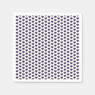 Amerikaanse sterren en strepen harten patriottisch servet