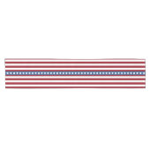 Amerikaanse sterren en Stripes rood wit blauw klei Korte Tafelloper (Horizontaal)