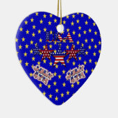 Amerikaanse sterren keramisch ornament (Rechts)