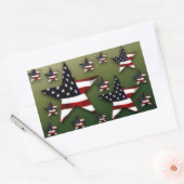 Amerikaanse sterren rechthoekige sticker (Envelop)