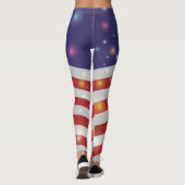 Amerikaanse sterren & Stripes American Flag Light  Leggings (Achterkant)