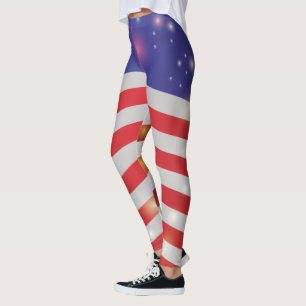 Amerikaanse sterren & Stripes American Flag Light  Leggings