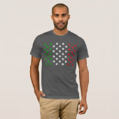 Amerikaanse sterren van de vlag Italiaanse smaak T-shirt (Voorkant volledig)