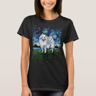 Amerikaanse Sterrennacht Eskimo Japanse Spitz T-shirt