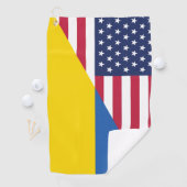 Amerikaanse steun aan Oekraïne Sherpa Blanket Golfhanddoek (Insitu)