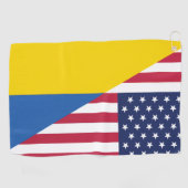 Amerikaanse steun aan Oekraïne Sherpa Blanket Golfhanddoek (Horizontaal)