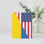 Amerikaanse steun aan Oekraïne Sherpa Blanket Kaart (Staand voorkant)