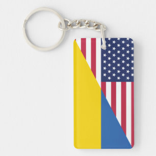 Amerikaanse steun aan Oekraïne Sherpa Blanket Sleutelhanger