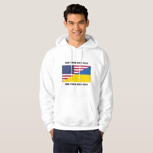 Amerikaanse steun aan Oekraïne-Sierkussen Hoodie (Voorkant volledig)