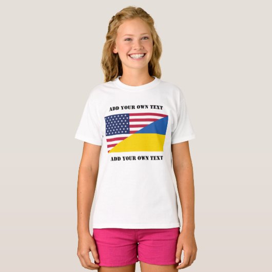 Amerikaanse steun aan Oekraïne-Sierkussen T-shirt (Voorkant volledig)