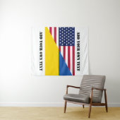 Amerikaanse steun aan Oekraïne-Sierkussen Wandkleed (In Situ (horizontaal))