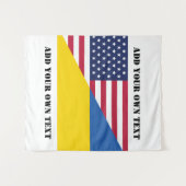 Amerikaanse steun aan Oekraïne-Sierkussen Wandkleed (Voorkant (horizontaal))