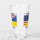 Amerikaanse steun voor Oekraïne Kussen Glas (Links)