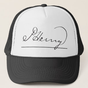 Amerikaanse stichter Patrick Henry's handtekening Trucker Pet