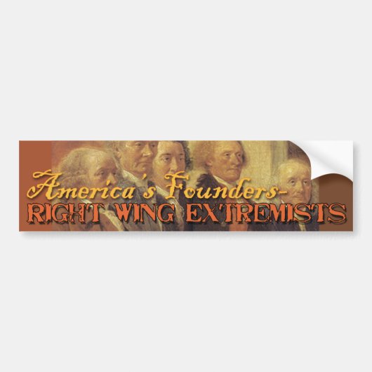 Amerikaanse stichters: Juiste bevingen Bumpersticker (Voorkant)
