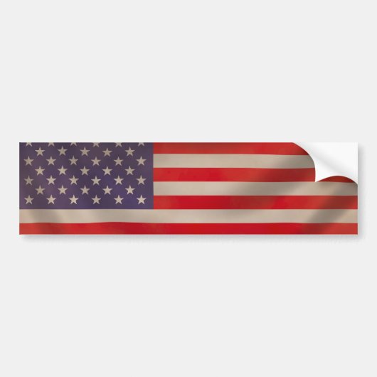 Amerikaanse Sticker met drijvende vlag (Voorkant)
